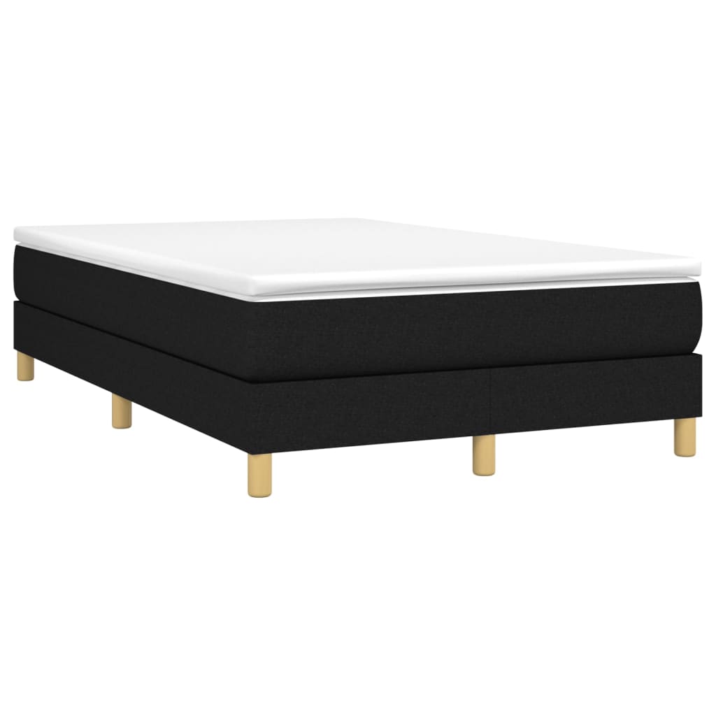 Boxspring bed 120x200 cm stof zwart is nu te koop bij PeponiXL, paradijselijk wonen!