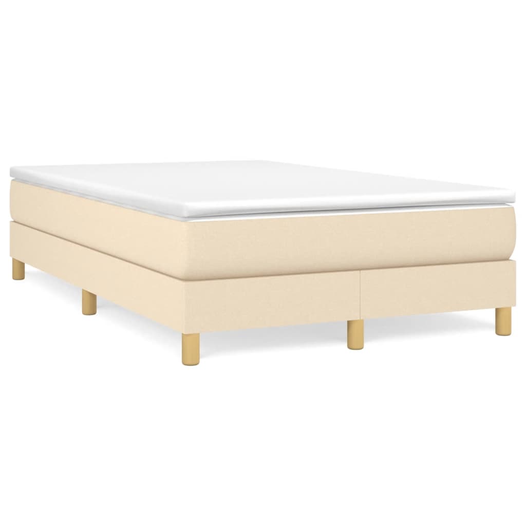 Boxspring bed 120x200 cm stof crèmekleurig is nu te koop bij PeponiXL, paradijselijk wonen!