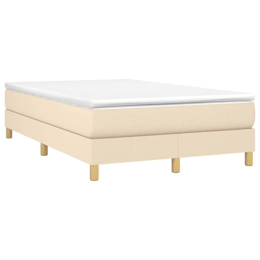 Boxspring bed 120x200 cm stof crèmekleurig is nu te koop bij PeponiXL, paradijselijk wonen!