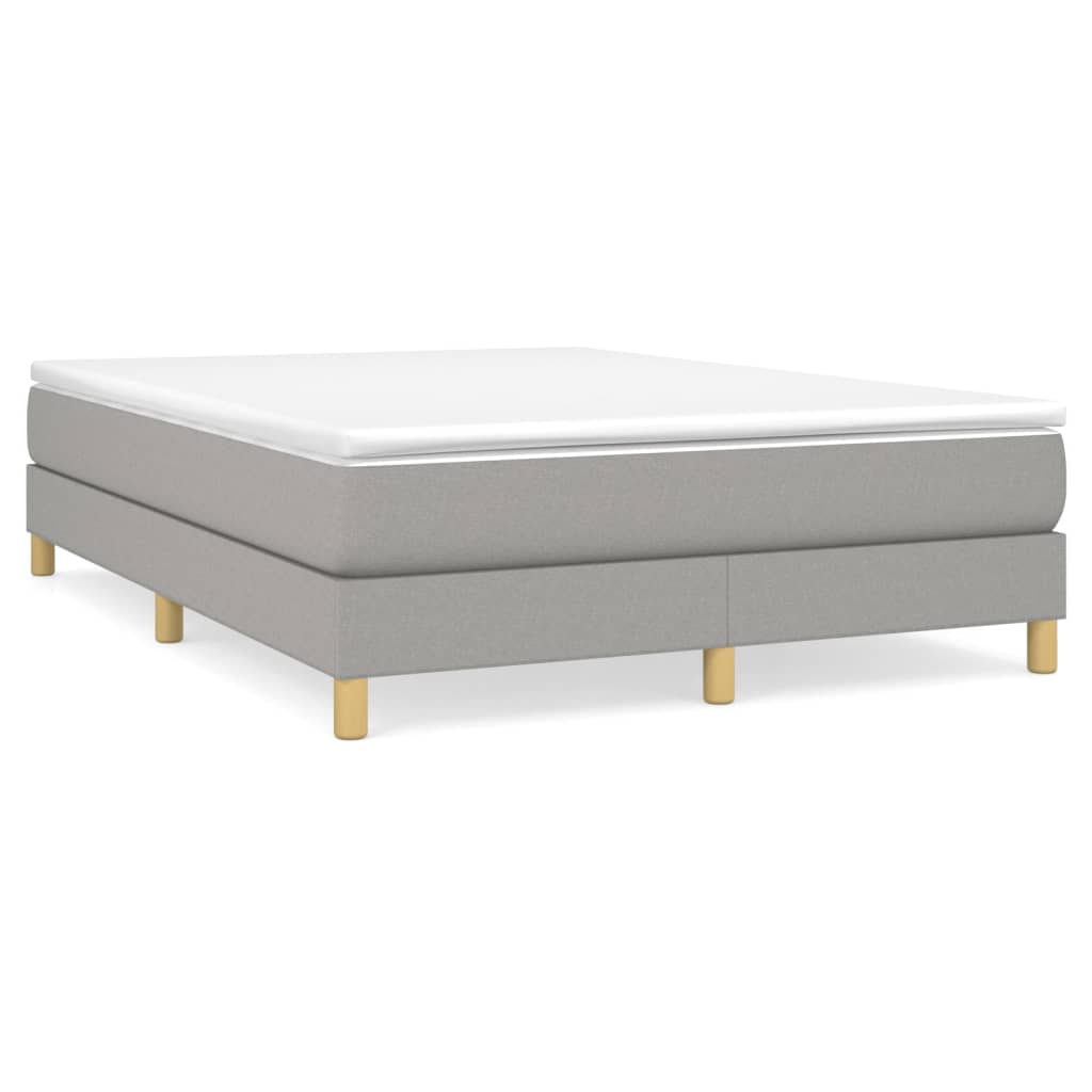 Boxspring bed stof lichtgrijs 140x190 cm is nu te koop bij PeponiXL, paradijselijk wonen!