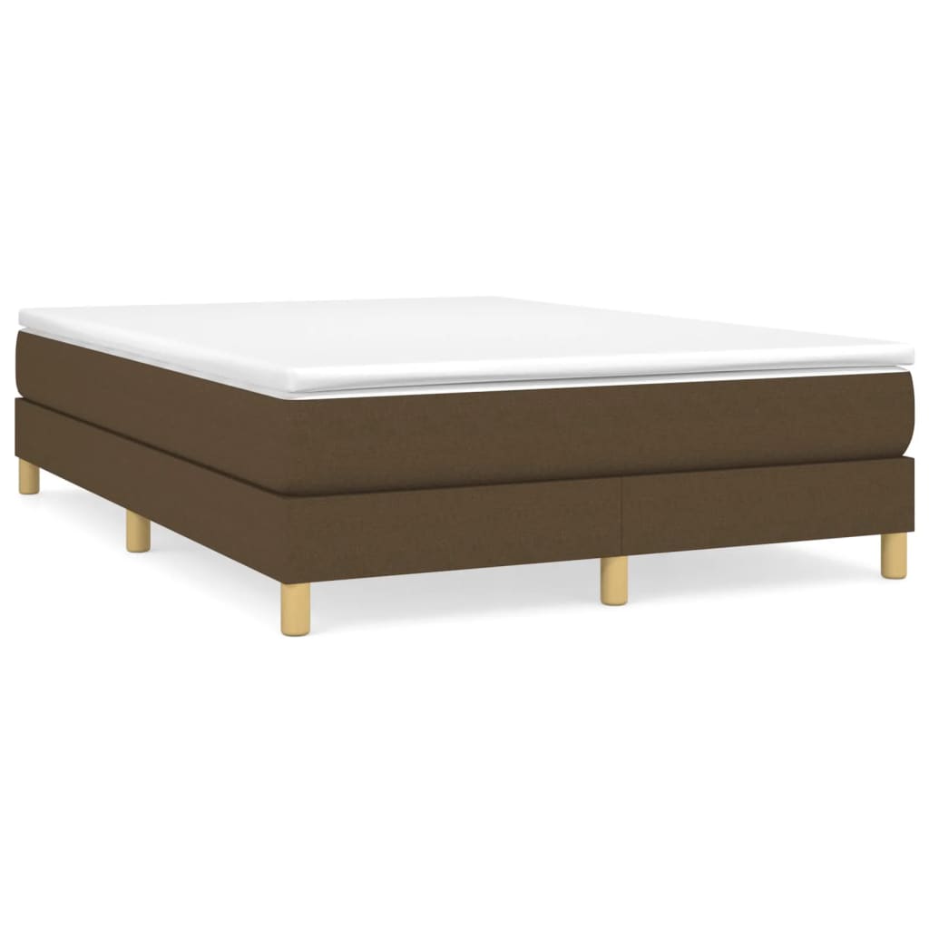 Boxspring bed stof donkerbruin 140x190 cm is nu te koop bij PeponiXL, paradijselijk wonen!