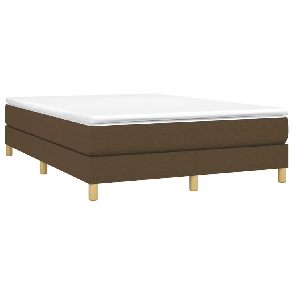 Boxspring bed stof donkerbruin 140x190 cm is nu te koop bij PeponiXL, paradijselijk wonen!