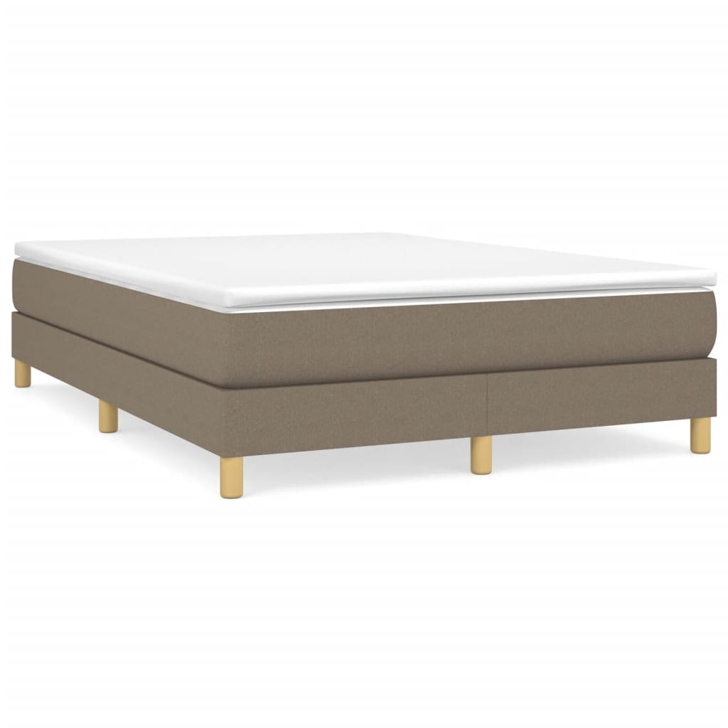 Boxspring bed stof taupe 140x190 cm is nu te koop bij PeponiXL, paradijselijk wonen!