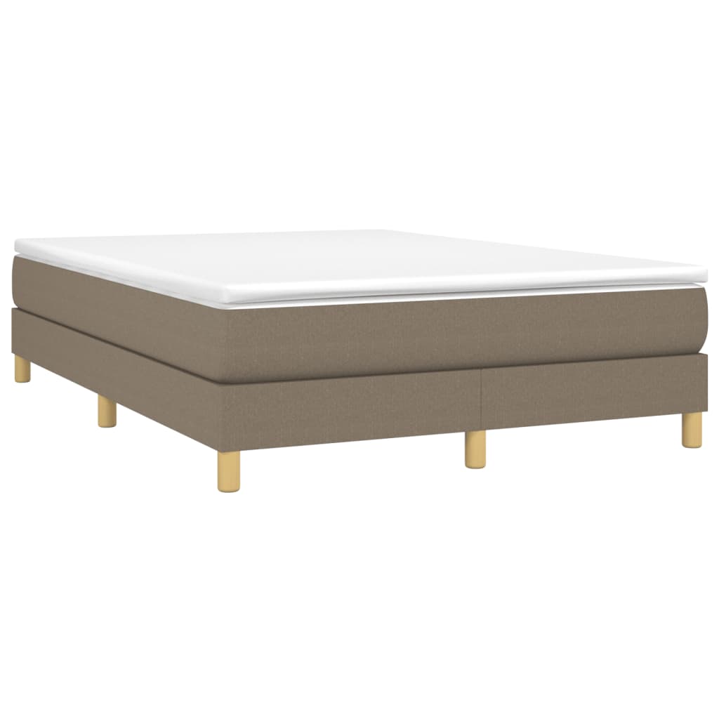 Boxspring bed stof taupe 140x190 cm is nu te koop bij PeponiXL, paradijselijk wonen!
