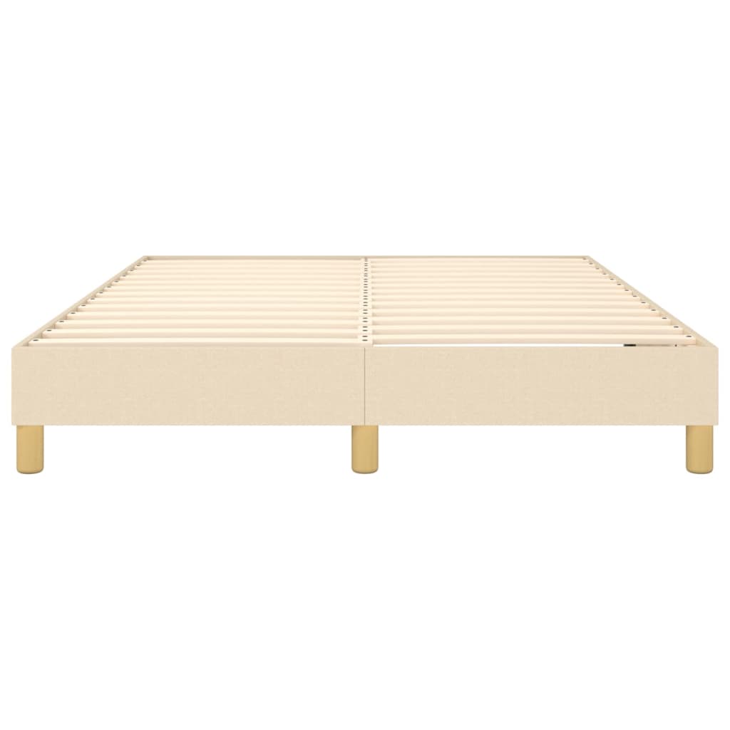 Boxspring bed stof crèmekleurig 140x200 cm is nu te koop bij PeponiXL, paradijselijk wonen!