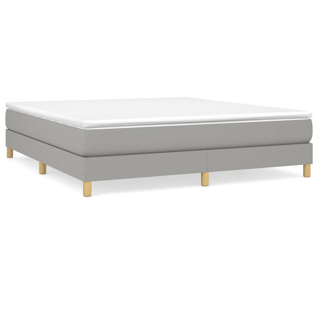 Boxspring bed stof lichtgrijs 160x200 cm is nu te koop bij PeponiXL, paradijselijk wonen!