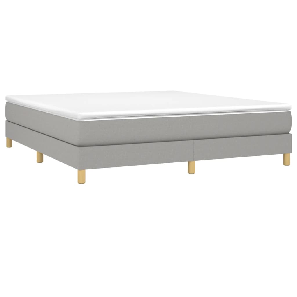 Boxspring bed stof lichtgrijs 160x200 cm is nu te koop bij PeponiXL, paradijselijk wonen!