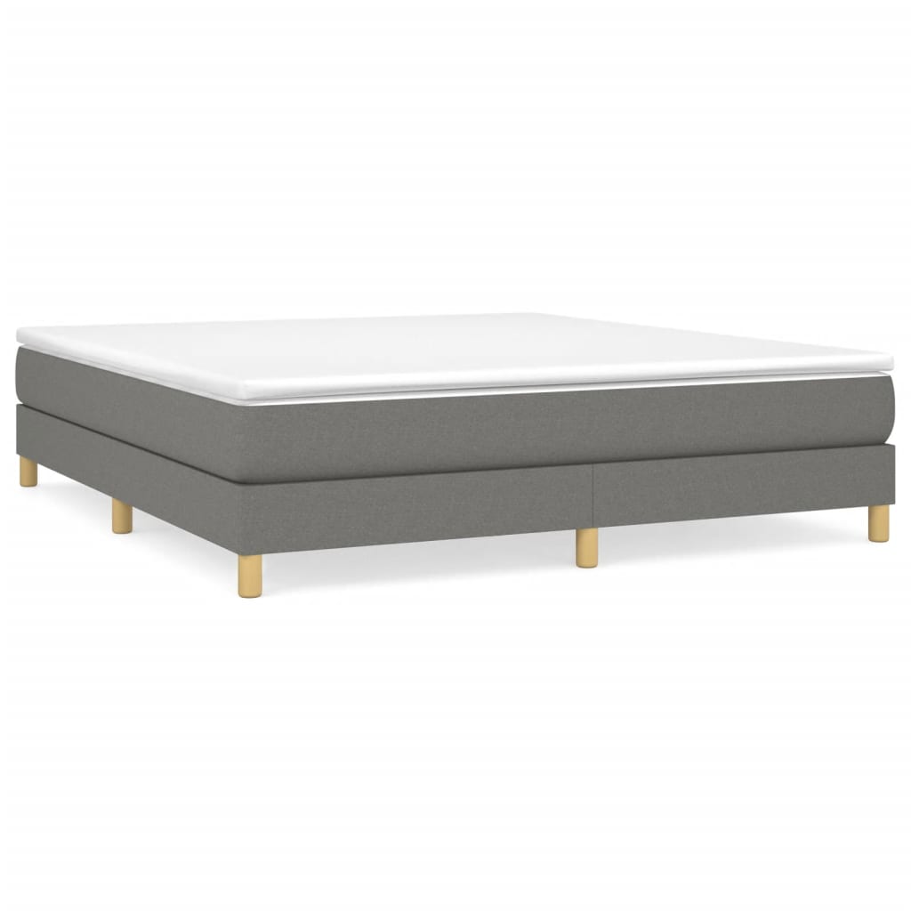 Boxspring bed stof donkergrijs 160x200 cm is nu te koop bij PeponiXL, paradijselijk wonen!