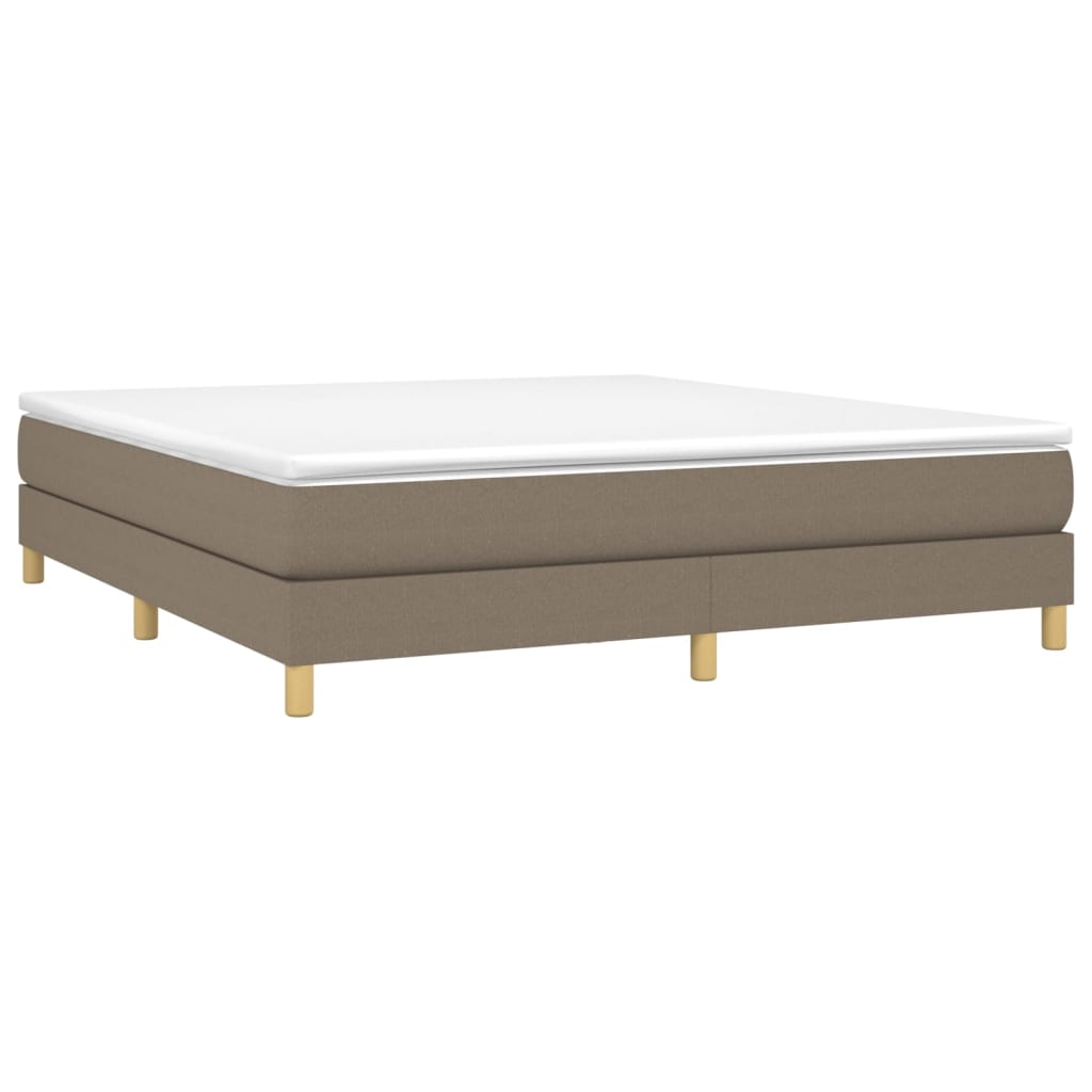 Boxspring bed stof taupe 160x200 cm is nu te koop bij PeponiXL, paradijselijk wonen!