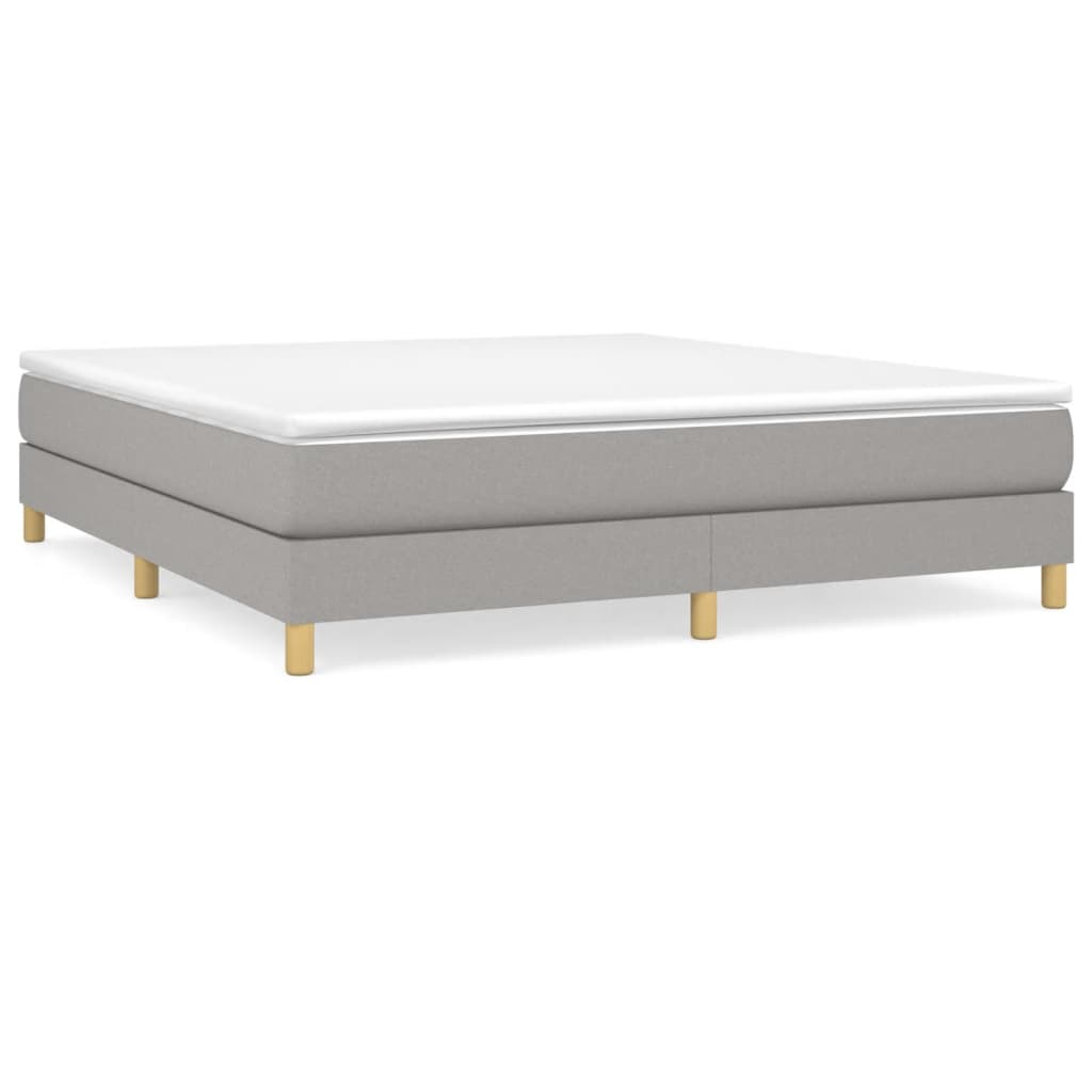 Boxspring bed stof lichtgrijs 180x200 cm is nu te koop bij PeponiXL, paradijselijk wonen!