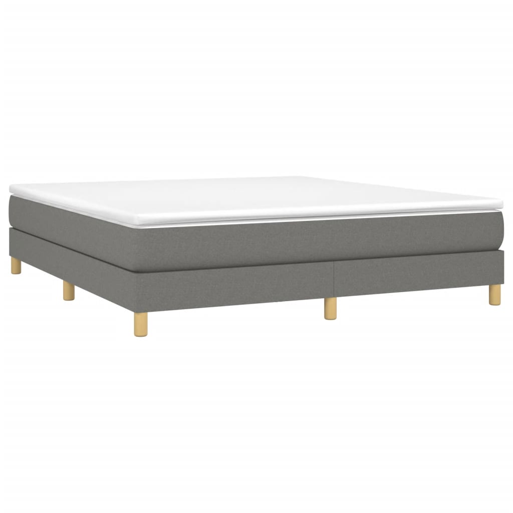 Boxspring bed stof donkergrijs 180x200 cm is nu te koop bij PeponiXL, paradijselijk wonen!