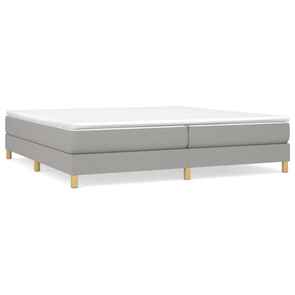 Boxspring bed stof lichtgrijs 200x200 cm is nu te koop bij PeponiXL, paradijselijk wonen!