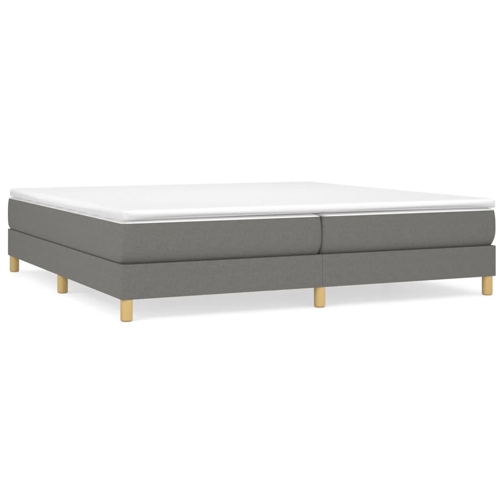 Boxspring bed stof donkergrijs 200x200 cm is nu te koop bij PeponiXL, paradijselijk wonen!