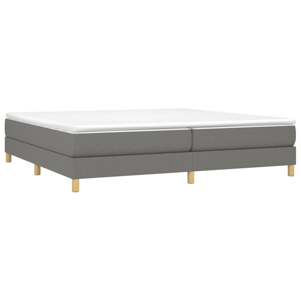 Boxspring bed stof donkergrijs 200x200 cm is nu te koop bij PeponiXL, paradijselijk wonen!