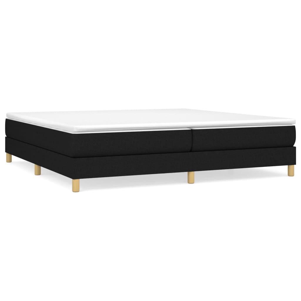 Boxspring bed stof zwart 200x200 cm is nu te koop bij PeponiXL, paradijselijk wonen!