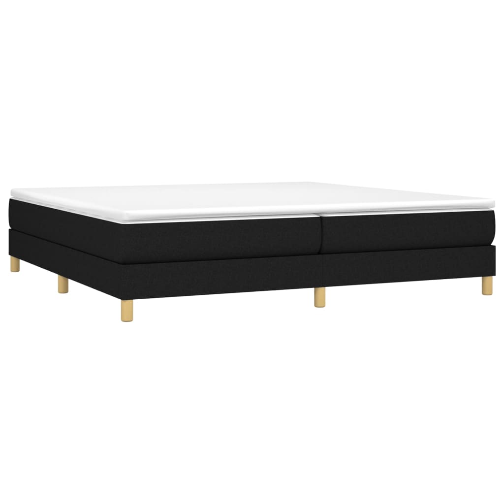 Boxspring bed stof zwart 200x200 cm is nu te koop bij PeponiXL, paradijselijk wonen!