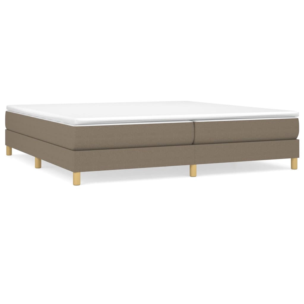 Boxspring bed stof taupe 200x200 cm is nu te koop bij PeponiXL, paradijselijk wonen!
