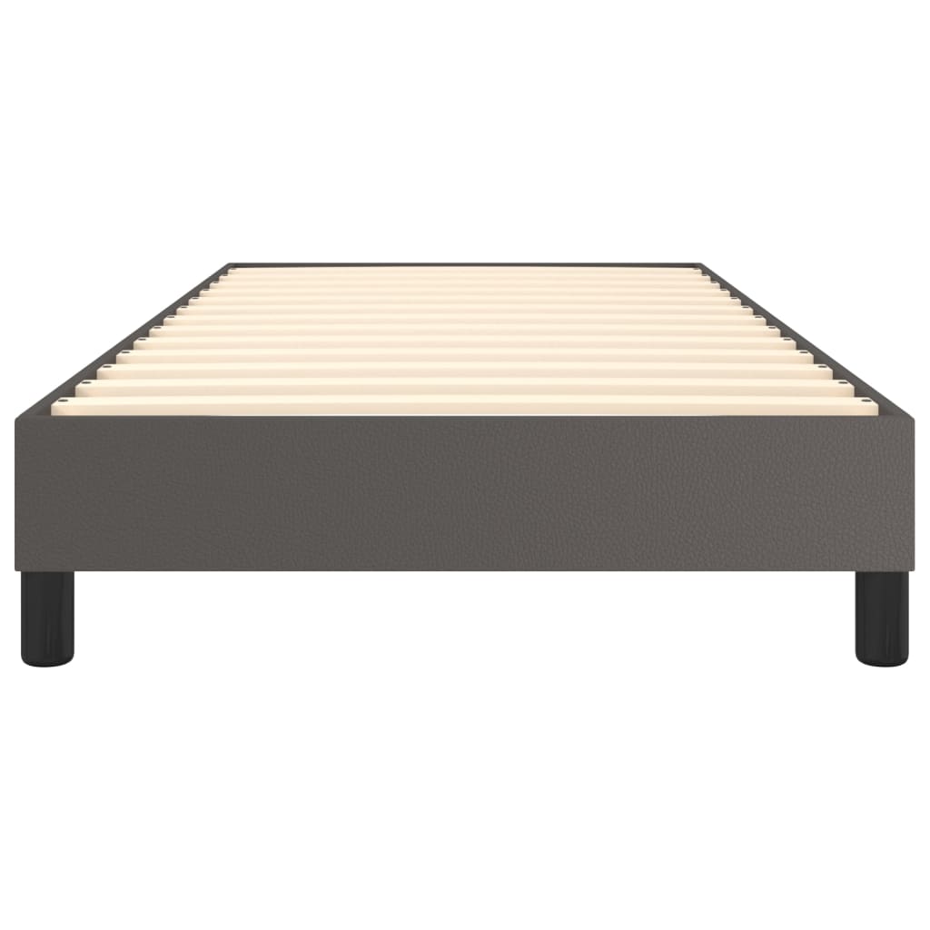 Boxspring bed kunstleer grijs 80x200 cm is nu te koop bij PeponiXL, paradijselijk wonen!