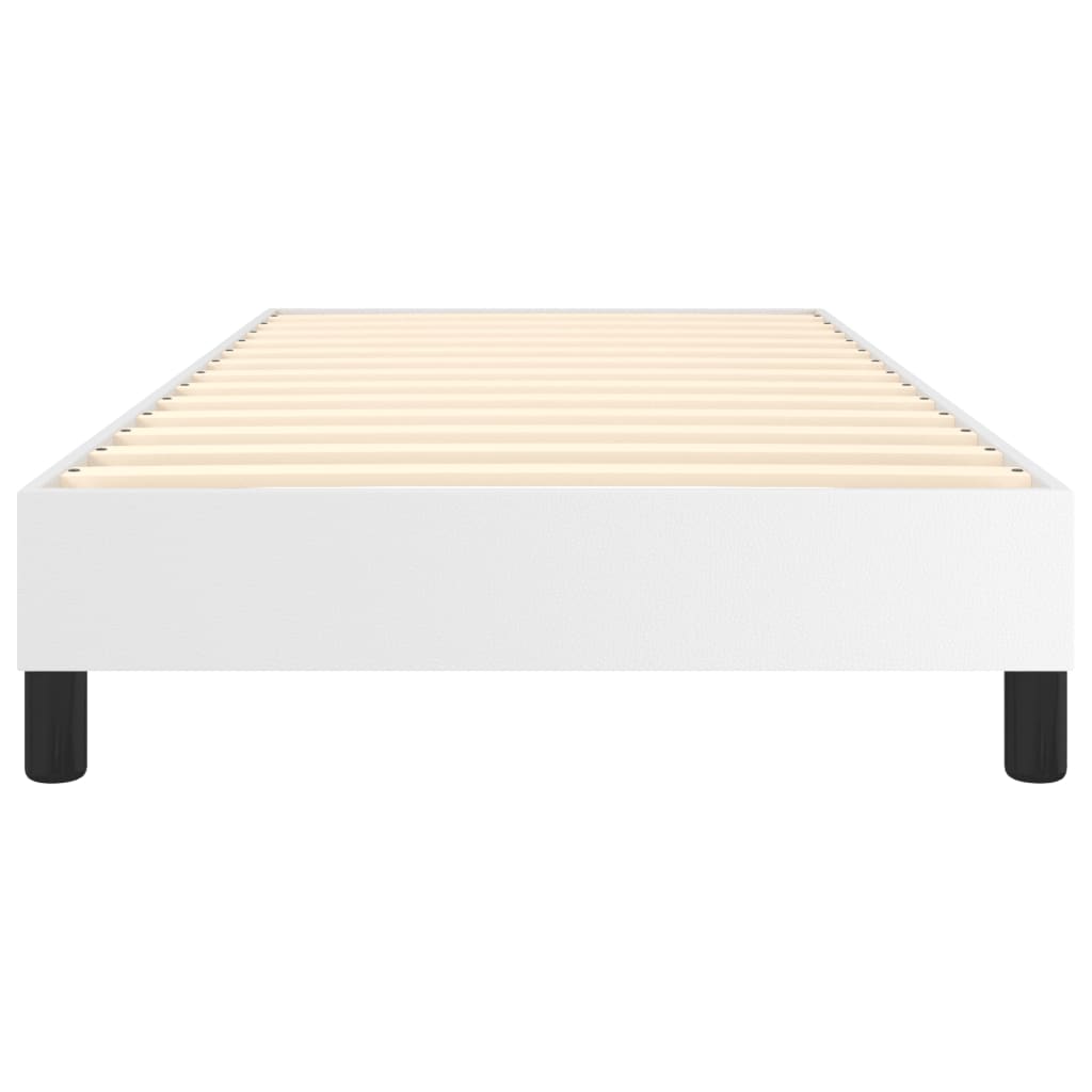 Boxspring bed kunstleer wit 90x200 cm is nu te koop bij PeponiXL, paradijselijk wonen!