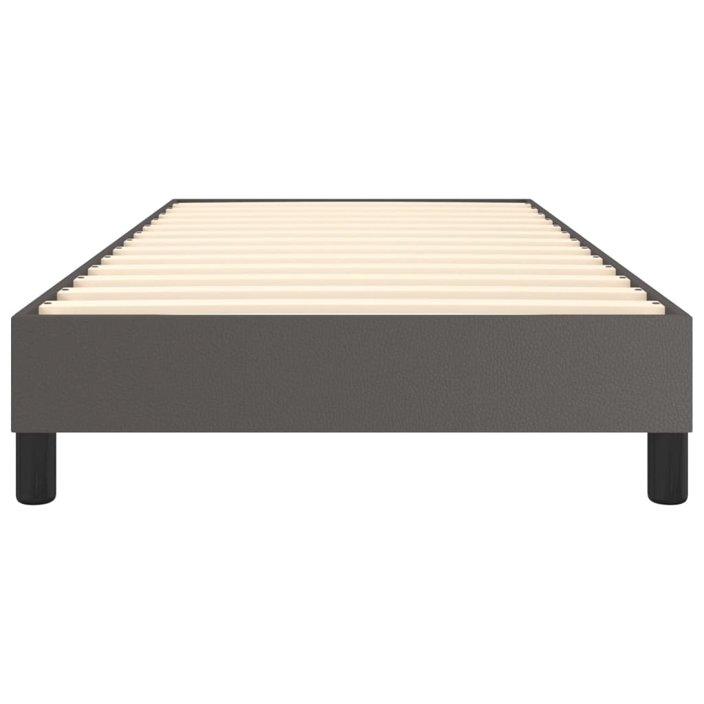 Boxspring bed kunstleer grijs 100x200 cm is nu te koop bij PeponiXL, paradijselijk wonen!