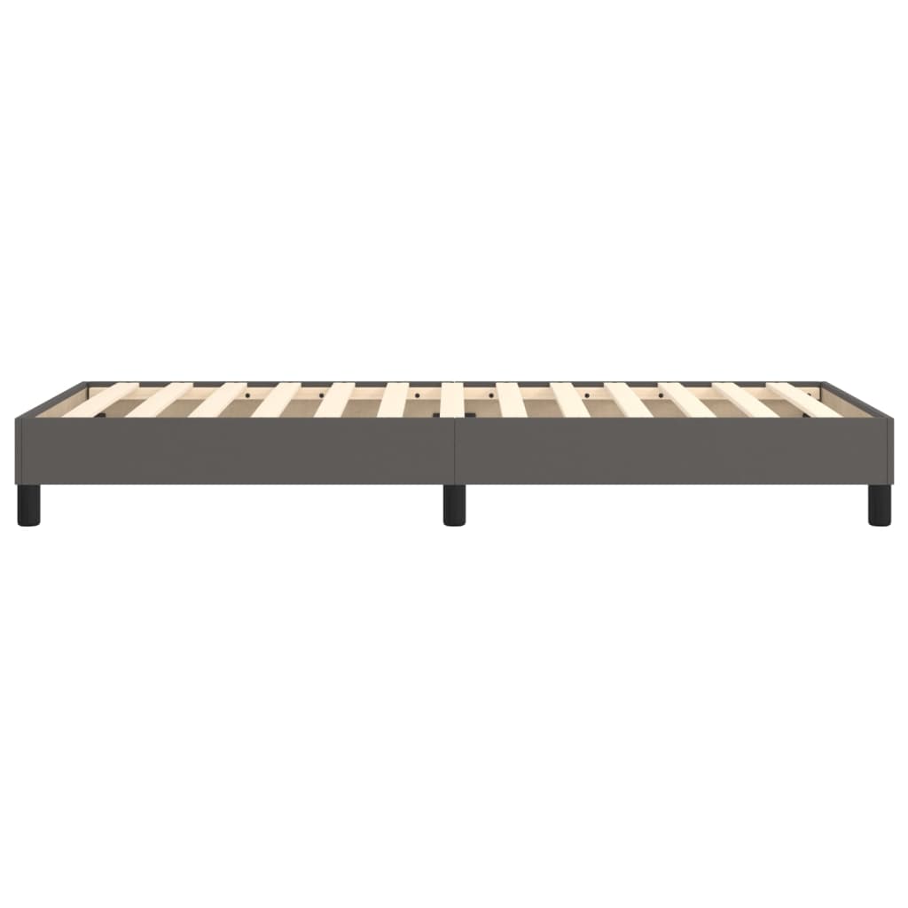 Boxspring bed kunstleer grijs 100x200 cm is nu te koop bij PeponiXL, paradijselijk wonen!