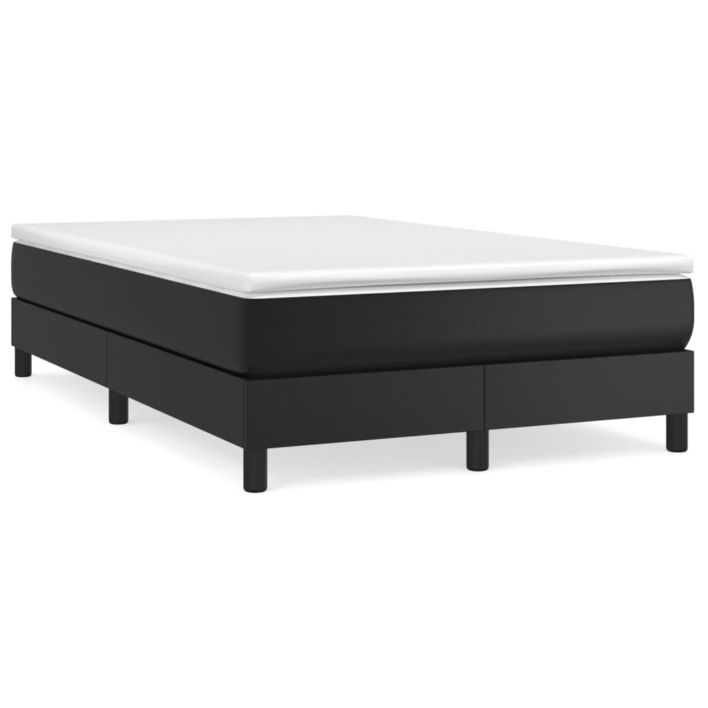Boxspring bed kunstleer zwart 120x200 cm is nu te koop bij PeponiXL, paradijselijk wonen!