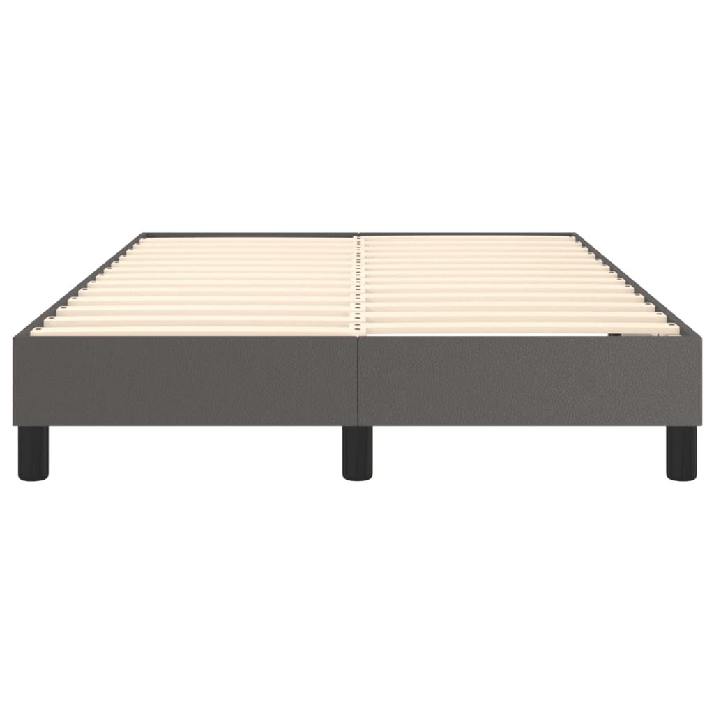 Boxspring bed kunstleer grijs 120x200 cm is nu te koop bij PeponiXL, paradijselijk wonen!