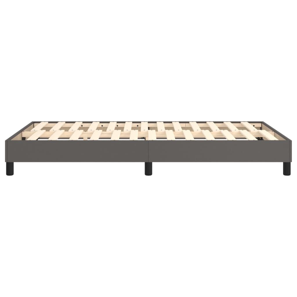 Boxspring bed kunstleer grijs 120x200 cm is nu te koop bij PeponiXL, paradijselijk wonen!