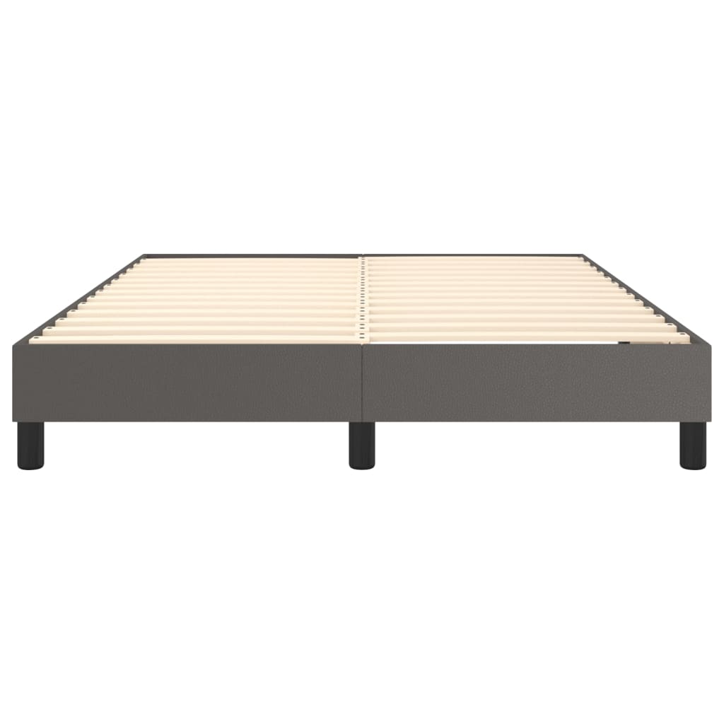 Boxspring bed kunstleer grijs 140x190 cm is nu te koop bij PeponiXL, paradijselijk wonen!