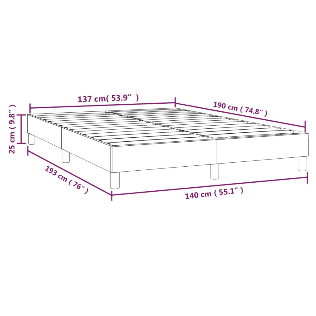 Boxspring bed kunstleer grijs 140x190 cm is nu te koop bij PeponiXL, paradijselijk wonen!