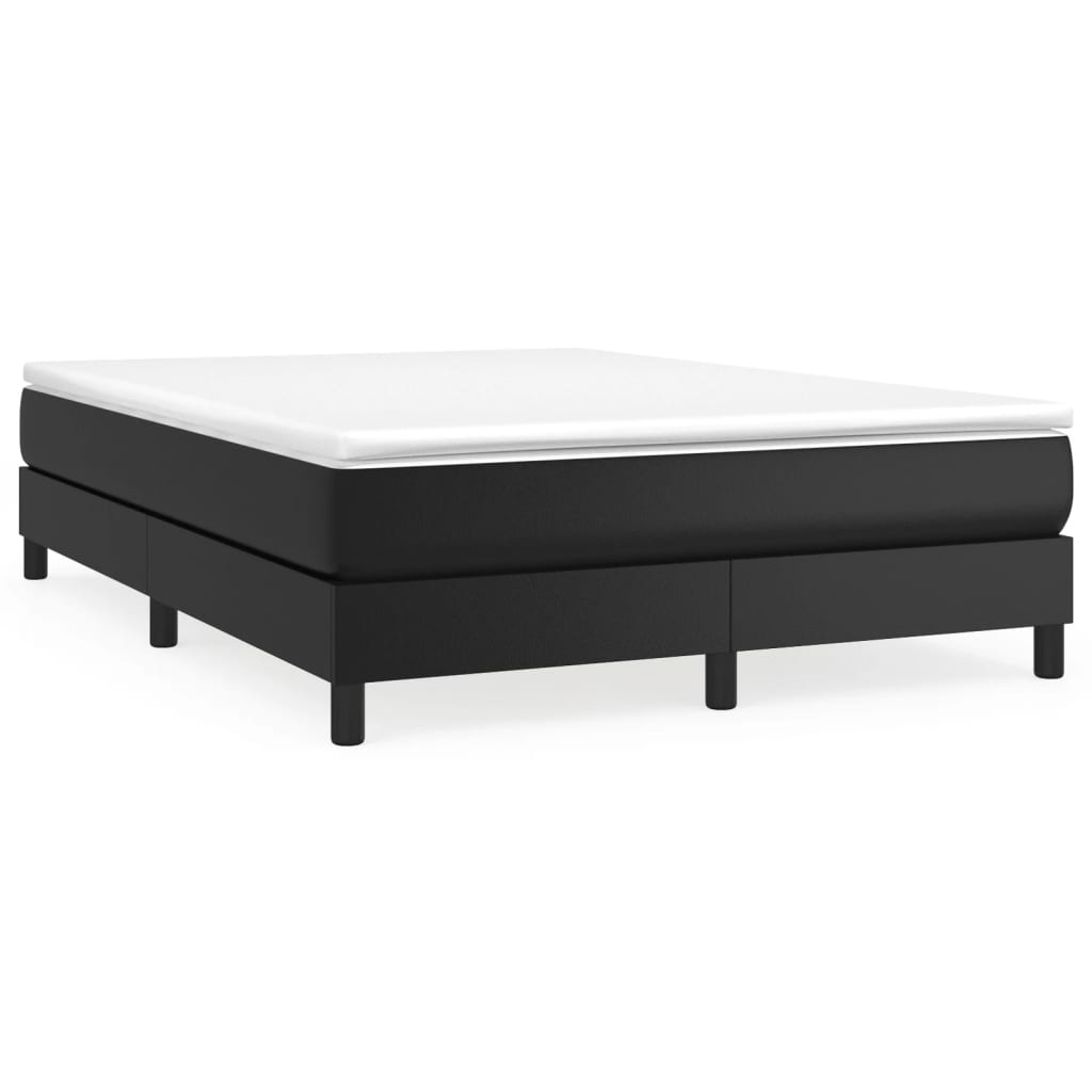 Boxspring bed kunstleer zwart 140x200 cm is nu te koop bij PeponiXL, paradijselijk wonen!