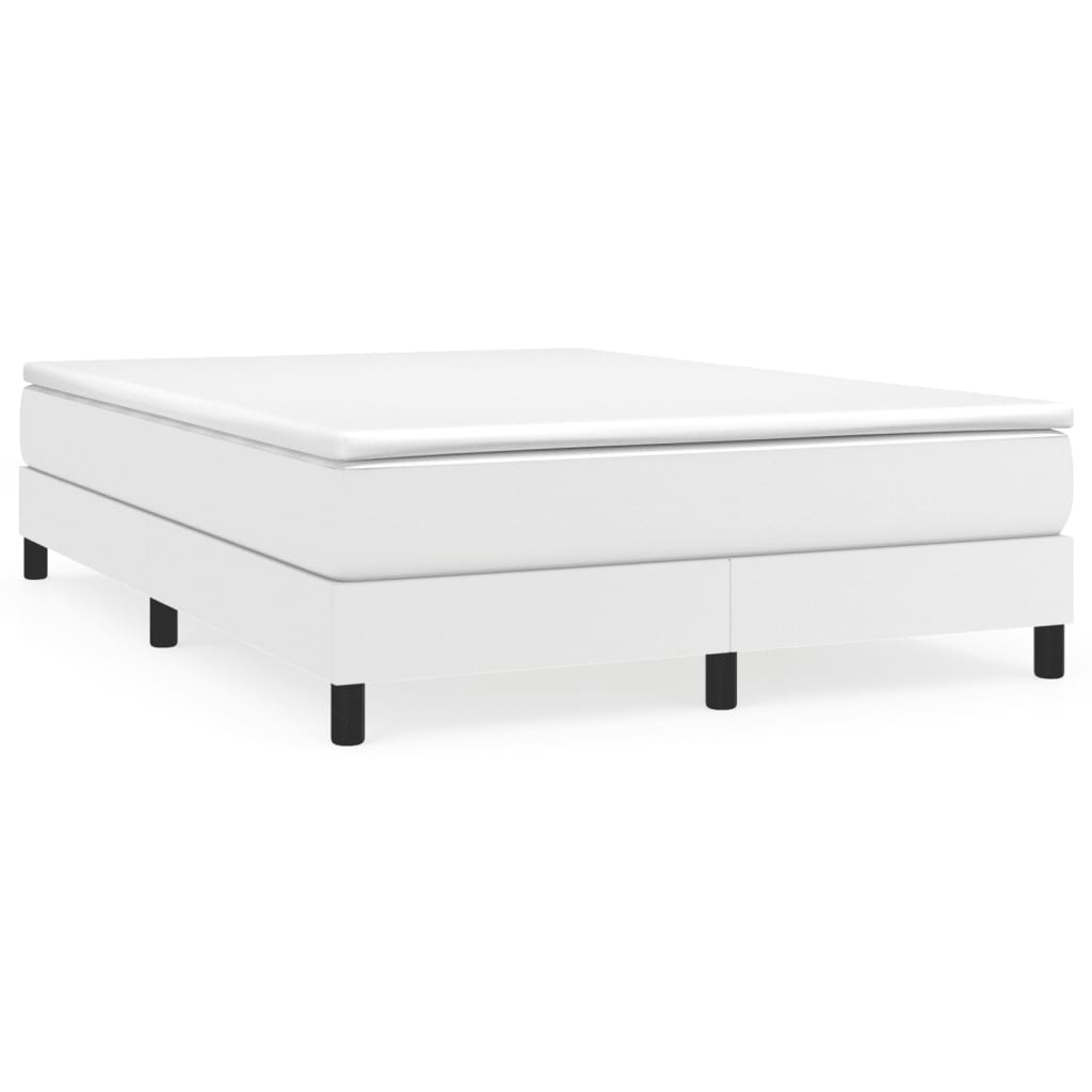 Boxspring bed kunstleer wit 140x200 cm is nu te koop bij PeponiXL, paradijselijk wonen!