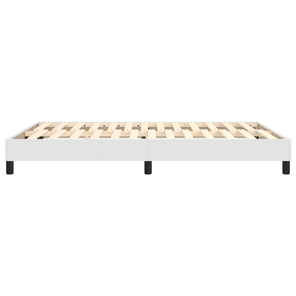 Boxspring bed kunstleer wit 140x200 cm is nu te koop bij PeponiXL, paradijselijk wonen!