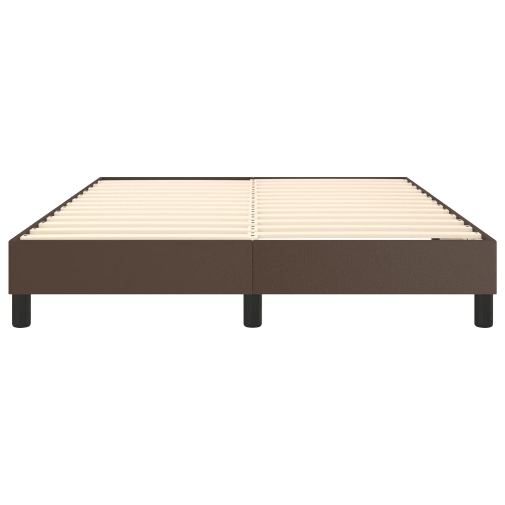 Boxspring bed kunstleer bruin 140x200 cm is nu te koop bij PeponiXL, paradijselijk wonen!