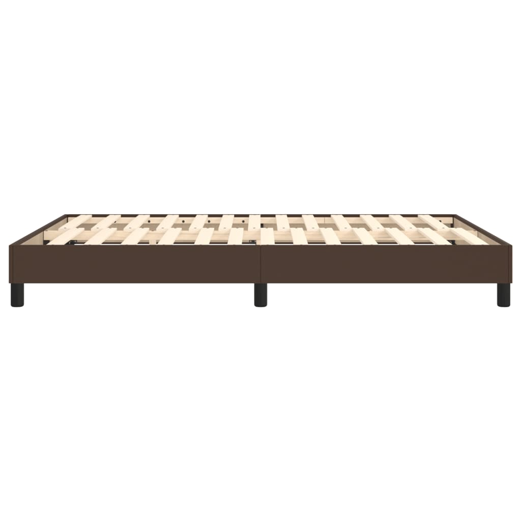 Boxspring bed kunstleer bruin 140x200 cm is nu te koop bij PeponiXL, paradijselijk wonen!