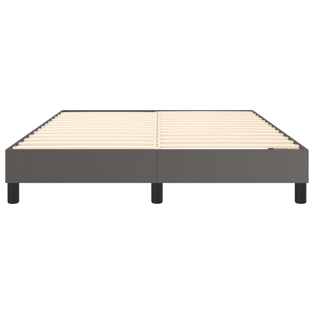 Boxspring bed kunstleer grijs 140x200 cm is nu te koop bij PeponiXL, paradijselijk wonen!