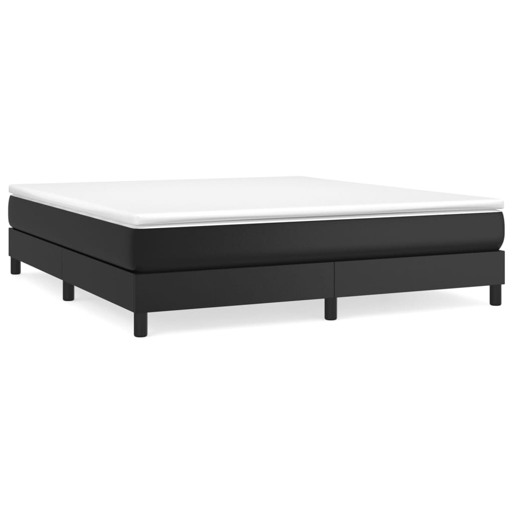 Boxspring bed kunstleer zwart 160x200 cm is nu te koop bij PeponiXL, paradijselijk wonen!