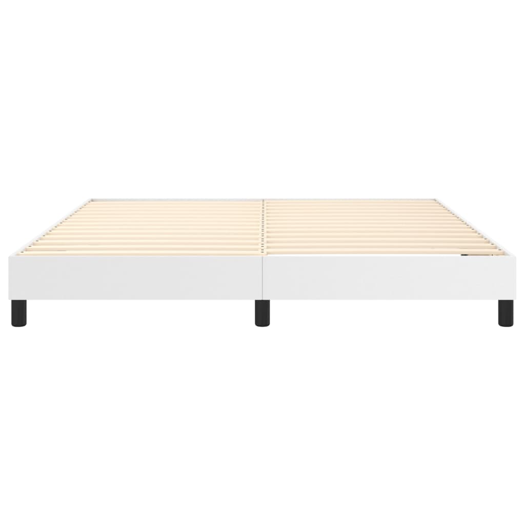 Boxspring bed kunstleer wit 160x200 cm is nu te koop bij PeponiXL, paradijselijk wonen!