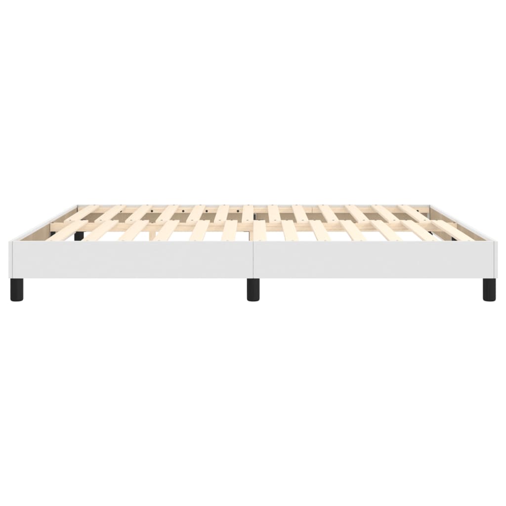 Boxspring bed kunstleer wit 160x200 cm is nu te koop bij PeponiXL, paradijselijk wonen!