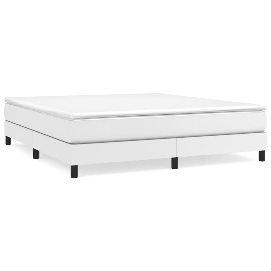 Boxspring bed kunstleer wit 180x200 cm is nu te koop bij PeponiXL, paradijselijk wonen!