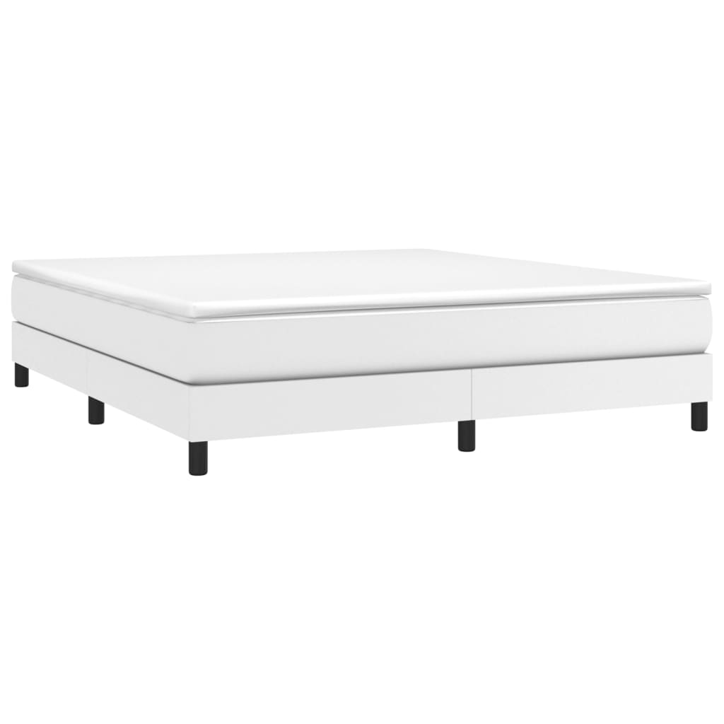 Boxspring bed kunstleer wit 180x200 cm is nu te koop bij PeponiXL, paradijselijk wonen!