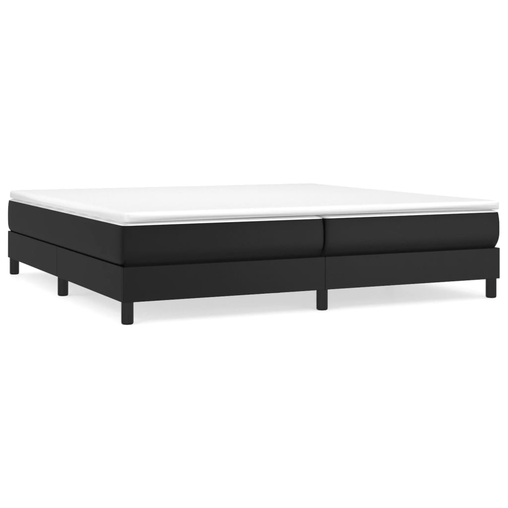 Boxspring bed kunstleer zwart 200x200 cm is nu te koop bij PeponiXL, paradijselijk wonen!