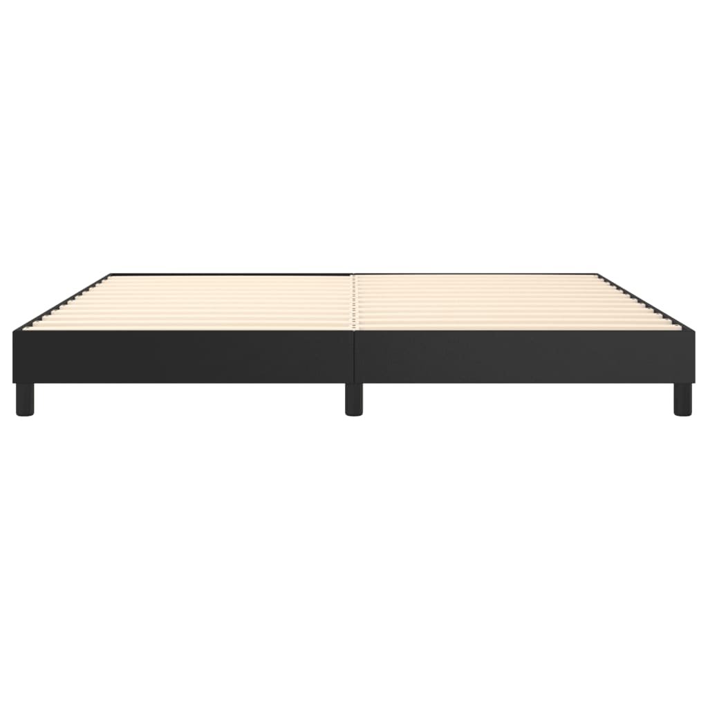 Boxspring bed kunstleer zwart 200x200 cm is nu te koop bij PeponiXL, paradijselijk wonen!