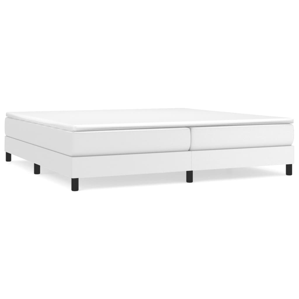 Boxspring bed kunstleer wit 200x200 cm is nu te koop bij PeponiXL, paradijselijk wonen!