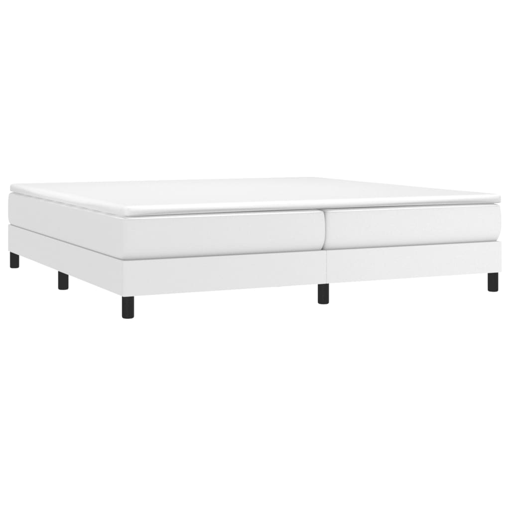 Boxspring bed kunstleer wit 200x200 cm is nu te koop bij PeponiXL, paradijselijk wonen!