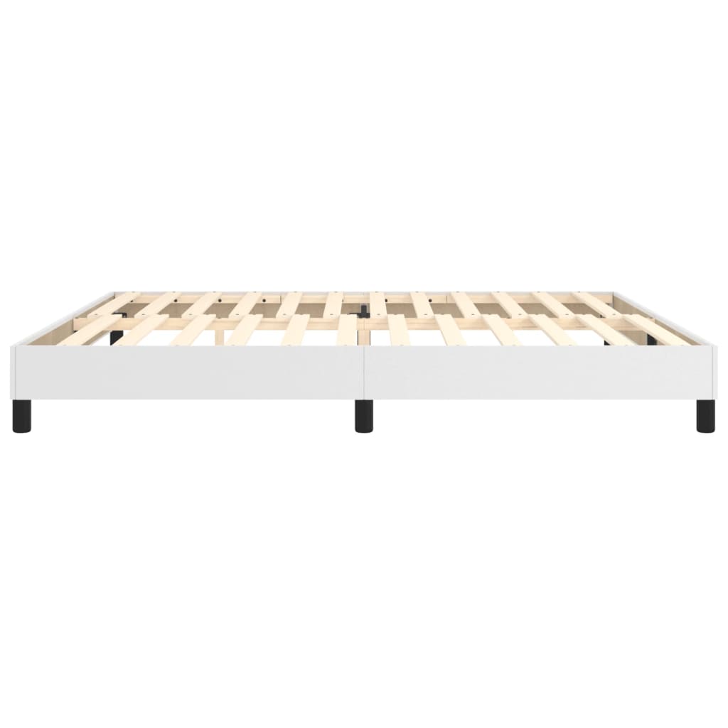 Boxspring bed kunstleer wit 200x200 cm is nu te koop bij PeponiXL, paradijselijk wonen!