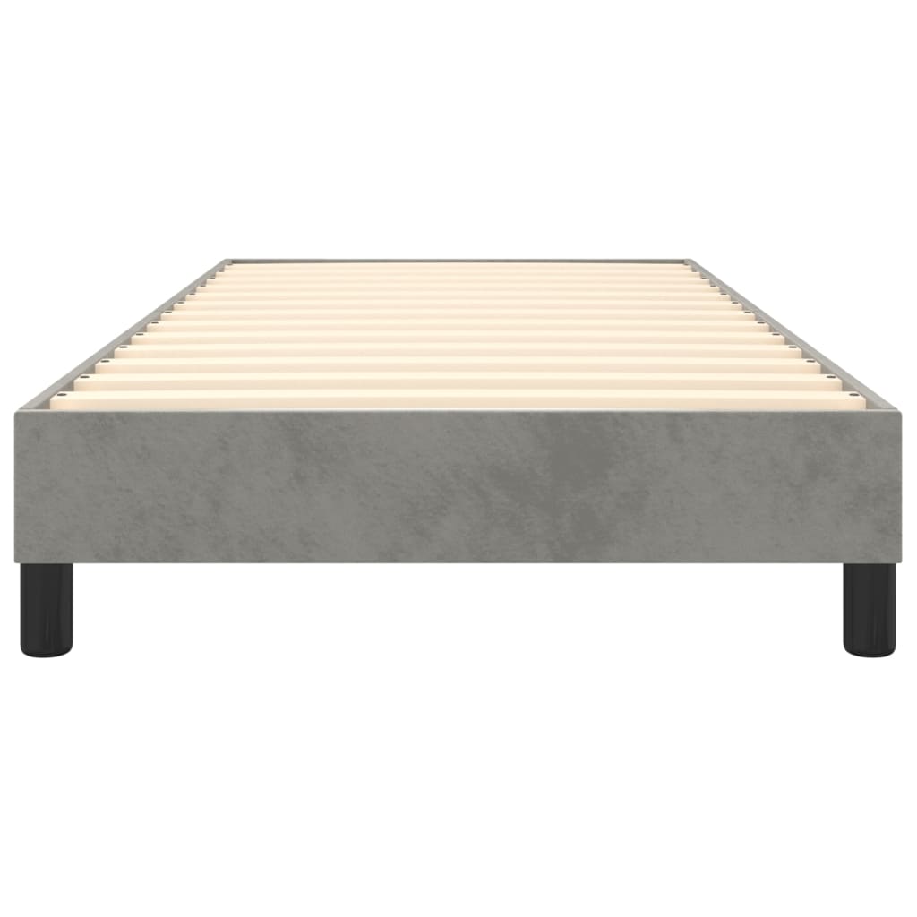 Boxspring bed 80x200 cm fluweel lichtgrijs is nu te koop bij PeponiXL, paradijselijk wonen!