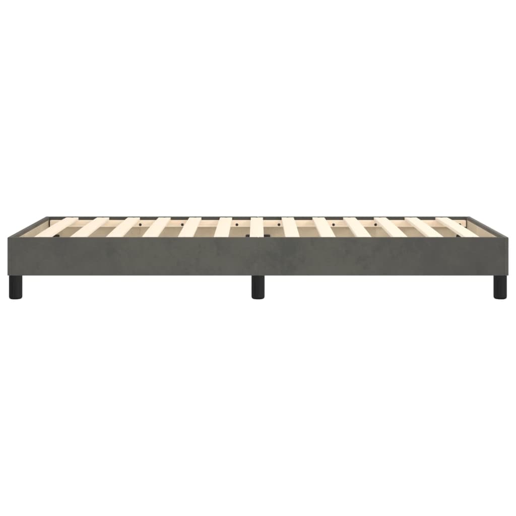 Boxspring bed 80x200 cm fluweel donkergrijs is nu te koop bij PeponiXL, paradijselijk wonen!