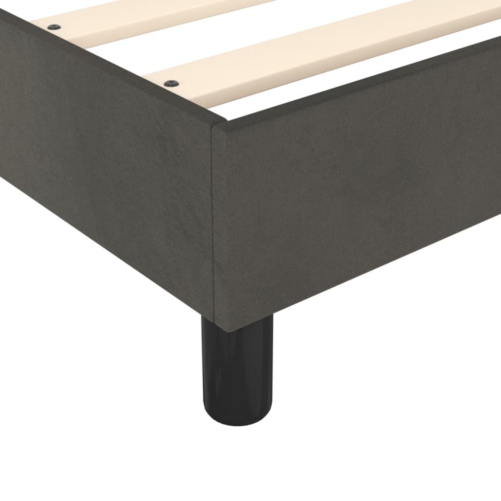 Boxspring bed 80x200 cm fluweel donkergrijs is nu te koop bij PeponiXL, paradijselijk wonen!