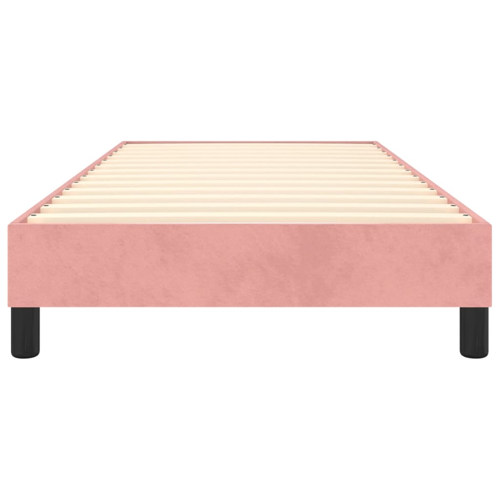 Boxspring bed fluweel roze 80x200 cm is nu te koop bij PeponiXL, paradijselijk wonen!